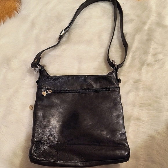 Black Leather Crossbody Bag - Picture 6 of 8